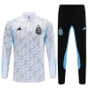 Sudadera De Entrenamiento Argentina Cremallera De Cuarto 23-24 Blanca - Niño